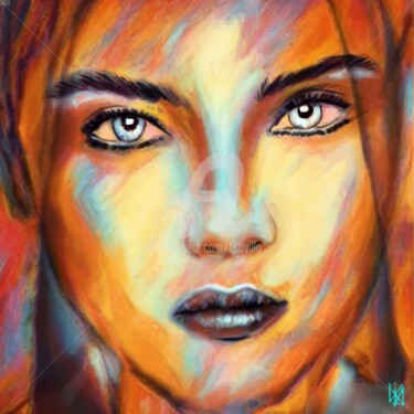 Digital Arts titled "Maria." by Tito Villa, Original Artwork, Digital Painting