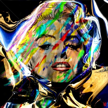 Grafika cyfrowa / sztuka generowana cyfrowo zatytułowany „Marilyn Monroe alum…” autorstwa Tito Villa, Oryginalna praca, Mala…