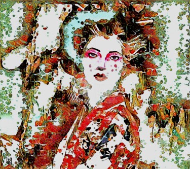 Arte digital titulada "Geisha." por Tito Villa, Obra de arte original, Pintura Digital