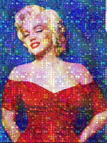 Arts numériques intitulée "Marilyn Monroe gemm…" par Tito Villa, Œuvre d'art originale, Peinture numérique
