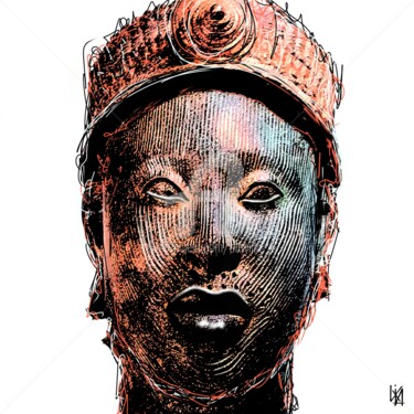 Arts numériques intitulée "King of if Niger." par Tito Villa, Œuvre d'art originale, Peinture numérique