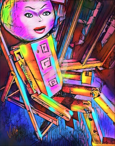 Цифровое искусство под названием "Rep robot." - Tito Villa, Подлинное произведение искусства, Цифровая живопись