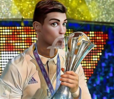 Цифровое искусство под названием "Cristiano Ronaldo" - Tito Villa, Подлинное произведение искусства, 3D моделирование