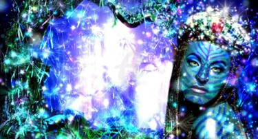 Digitale Kunst mit dem Titel "Avatar dream" von Tito Villa, Original-Kunstwerk, Fotomontage
