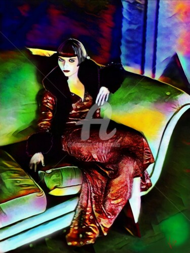 Fotografía titulada "Louise Brooks dream." por Tito Villa, Obra de arte original, Fotografía digital