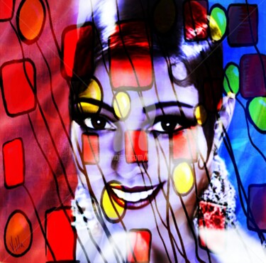 Digitale Kunst mit dem Titel "Josephine baker mod…" von Tito Villa, Original-Kunstwerk, Digitale Malerei