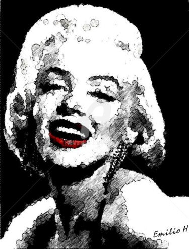 Digitale Kunst getiteld "Marilyn Monroe Drea…" door Tito Villa, Origineel Kunstwerk