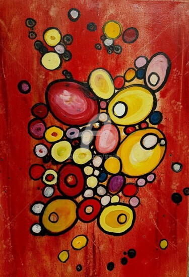 Pintura intitulada "Micro-Cosmos." por Tito Villa, Obras de arte originais, Óleo