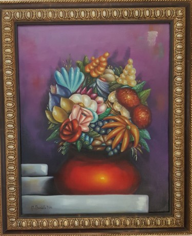 Painting titled "Fiori d'autunno" by Titti Milos, Original Artwork, Oil