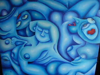 Pintura titulada "Sogno erotico" por Titti Milos, Obra de arte original, Oleo