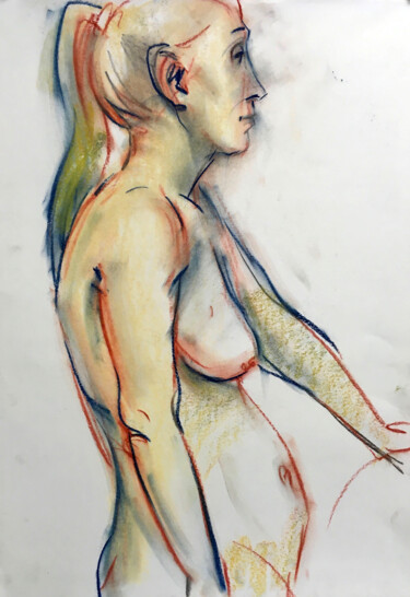 Zeichnungen mit dem Titel "Frauenbilder, AktZe…" von Sergej Luzewitsch, Original-Kunstwerk, Pastell