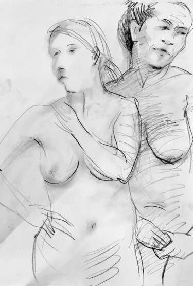 Zeichnungen mit dem Titel "Weiblicher Akt, Ble…" von Sergej Luzewitsch, Original-Kunstwerk, Bleistift