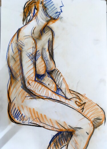 Tekening getiteld "Akt,Pastel,Figur" door Sergej Luzewitsch, Origineel Kunstwerk, Pastel