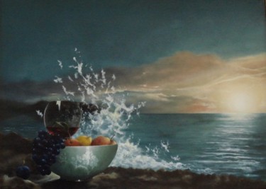 Peinture intitulée "Wave" par Tjerk Reijinga, Œuvre d'art originale, Huile