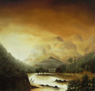 Painting titled "Light" by Tjerk Reijinga, Original Artwork, Oil