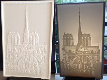 Sculpture titled "Notre Dame de Paris" by Tayeb Keraoun, Original Artwork