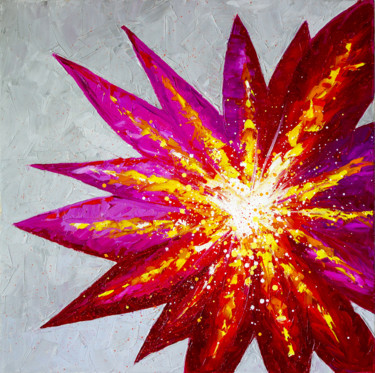 Peinture intitulée "The flower of love" par Tetiana Kushnirova, Œuvre d'art originale, Huile