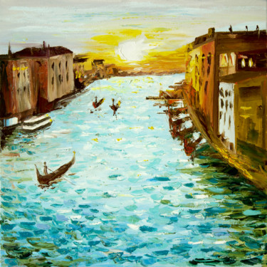 Malerei mit dem Titel "Quiet Venetian morn…" von Tetiana Kushnirova, Original-Kunstwerk, Öl