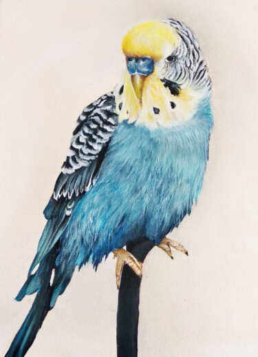 Schilderij getiteld "Parrot" door Tatiana Kvasnitsina, Origineel Kunstwerk, Acryl