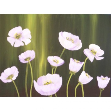 Painting titled "Morning Flowers" by Tatyana Leksikova, Original Artwork, Oil
