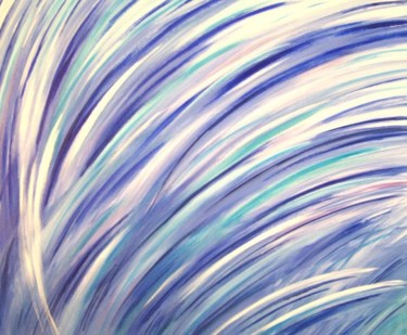 Painting titled "Blue Wind" by Tatyana Leksikova, Original Artwork, Oil