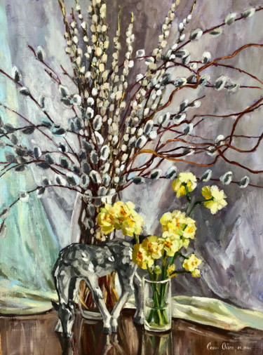 Ζωγραφική με τίτλο "Spring" από Olga Sedykh, Αυθεντικά έργα τέχνης, Λάδι