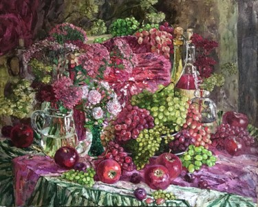 Картина под названием "Bouquet of harvest" - Olga Sedykh, Подлинное произведение искусства, Масло