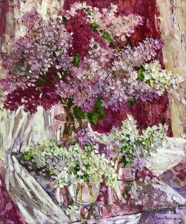 Картина под названием "Lilac magic" - Olga Sedykh, Подлинное произведение искусства, Масло