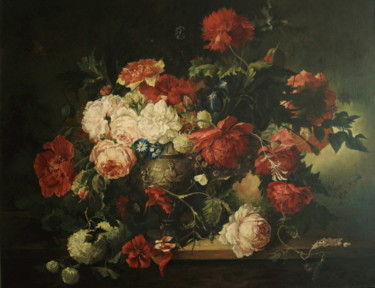 Malerei mit dem Titel "Dutch Still Life" von Olga Sedykh, Original-Kunstwerk, Öl