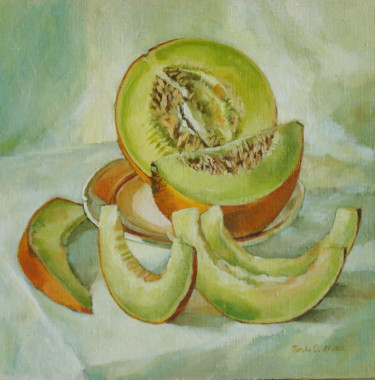 Картина под названием "Melon" - Olga Sedykh, Подлинное произведение искусства, Масло