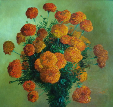 Картина под названием "Marigold 2003" - Olga Sedykh, Подлинное произведение искусства, Масло