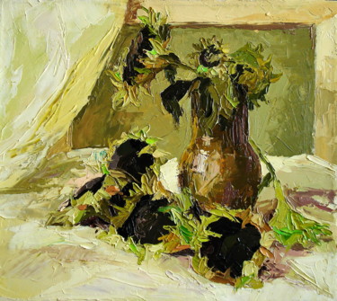 Painting titled "Sunflowers 1999" by Olga Sedykh, Original Artwork, Oil