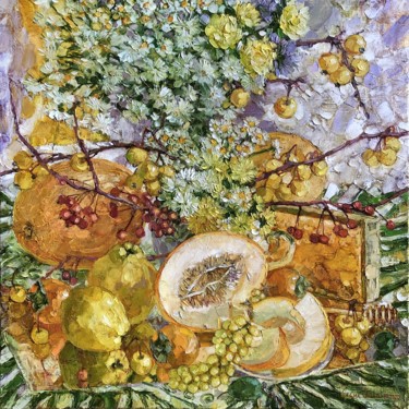 Painting titled "Honey" by Olga Sedykh, Original Artwork, Oil