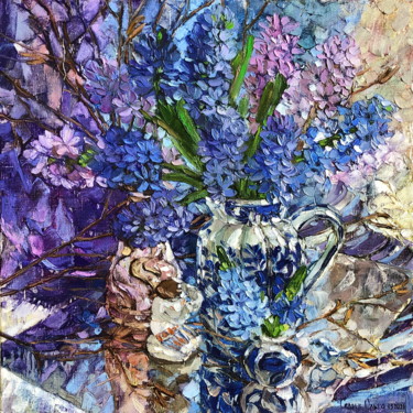Картина под названием "The Hyacinth Awaken…" - Olga Sedykh, Подлинное произведение искусства, Масло