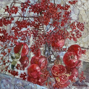 Картина под названием "Berry feast. Rubies…" - Olga Sedykh, Подлинное произведение искусства, Масло