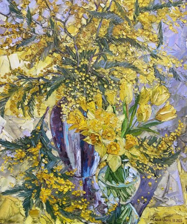Malerei mit dem Titel "March Sun" von Olga Sedykh, Original-Kunstwerk, Öl