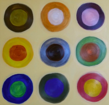 Pintura intitulada "MISSHAPEN CIRCLES b…" por Thiago Marcoantonio, Obras de arte originais, Acrílico