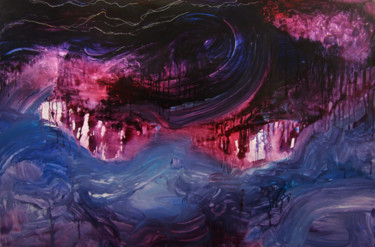 绘画 标题为“storm” 由Валя Зелёная, 原创艺术品, 丙烯 安装在木质担架架上