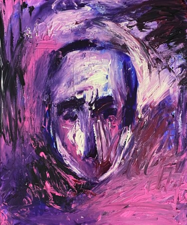 Painting titled "Portrait" by Tobia Giorla, Original Artwork, Acrylic