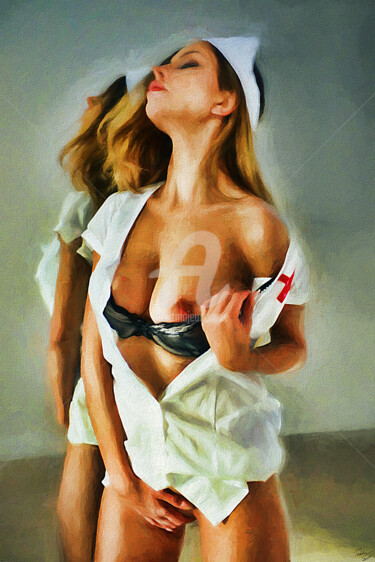 Digital Arts titled "sister q" by Tobias Ginski, Original Artwork, Digital Painting