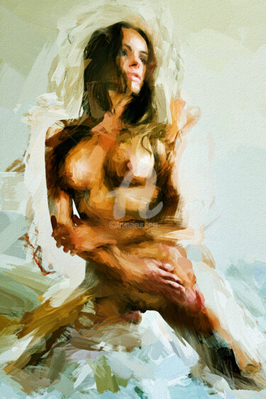 Digital Arts titled "Aggie 07" by Tobias Ginski, Original Artwork, Digital Painting