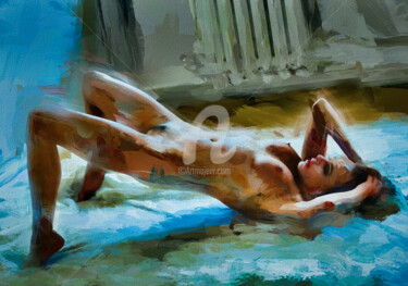 Digital Arts titled "Aggie 03" by Tobias Ginski, Original Artwork, Digital Painting