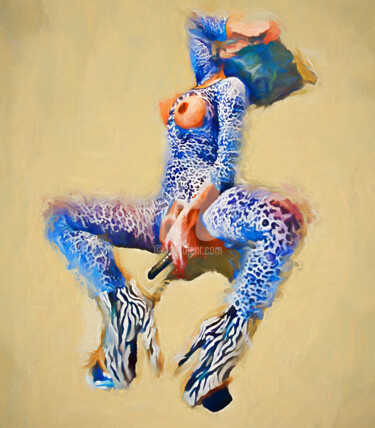 Digital Arts titled "Herself" by Tobias Ginski, Original Artwork, Digital Painting