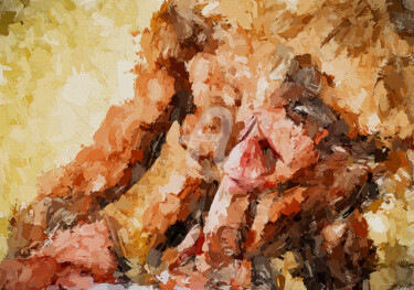 Arts numériques intitulée "strong kiss" par Tobias Ginski, Œuvre d'art originale, Peinture numérique