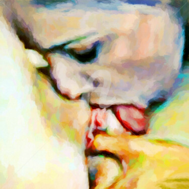 数字艺术 标题为“Love kiss” 由Tobias Ginski, 原创艺术品, 数字油画