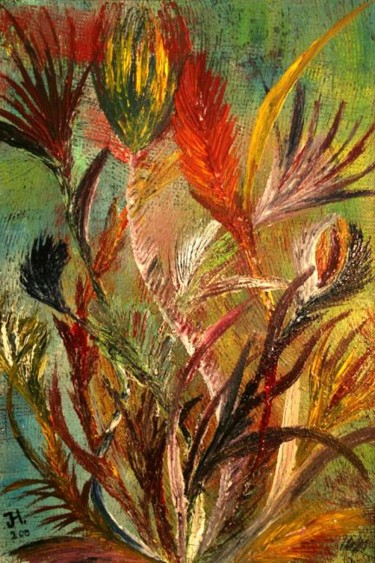 Painting titled "Flowers I" by Tobitim, Original Artwork