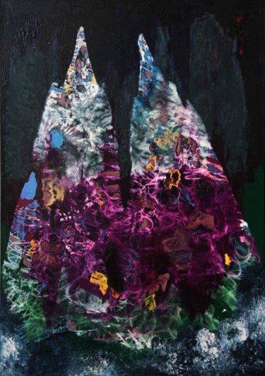 Painting titled "Kölner Dom III" by Tobitim, Original Artwork, Oil