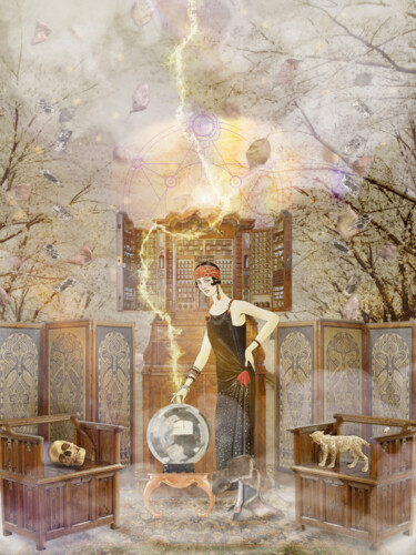 Collages getiteld "Cassandra the Mysti…" door Toby Leon, Origineel Kunstwerk, Digitale collage