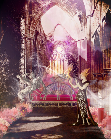 Collages getiteld "Circe the Phoenix M…" door Toby Leon, Origineel Kunstwerk, Digitale collage