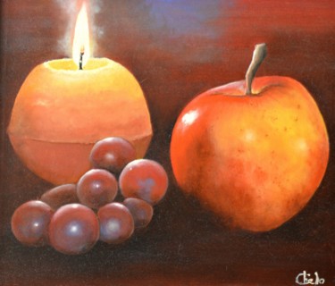 Peinture intitulée "Vertu de la lumière" par Chelo, Œuvre d'art originale, Huile